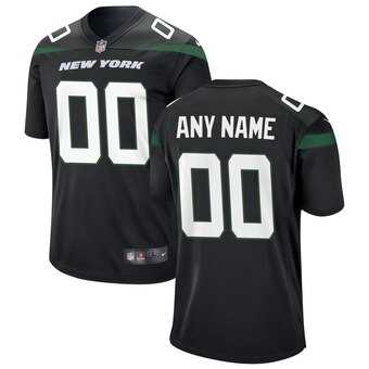 Customized Men & Women & Youth Nike Jets Black Vapor Untouchable Limited Jersey